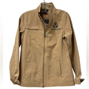 Women's Charles River Full Zip Dockside Jacket Khaki Small Long Sleeve NWOT